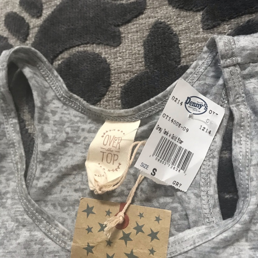 Kids heart gray tank top, Over the Top brand!